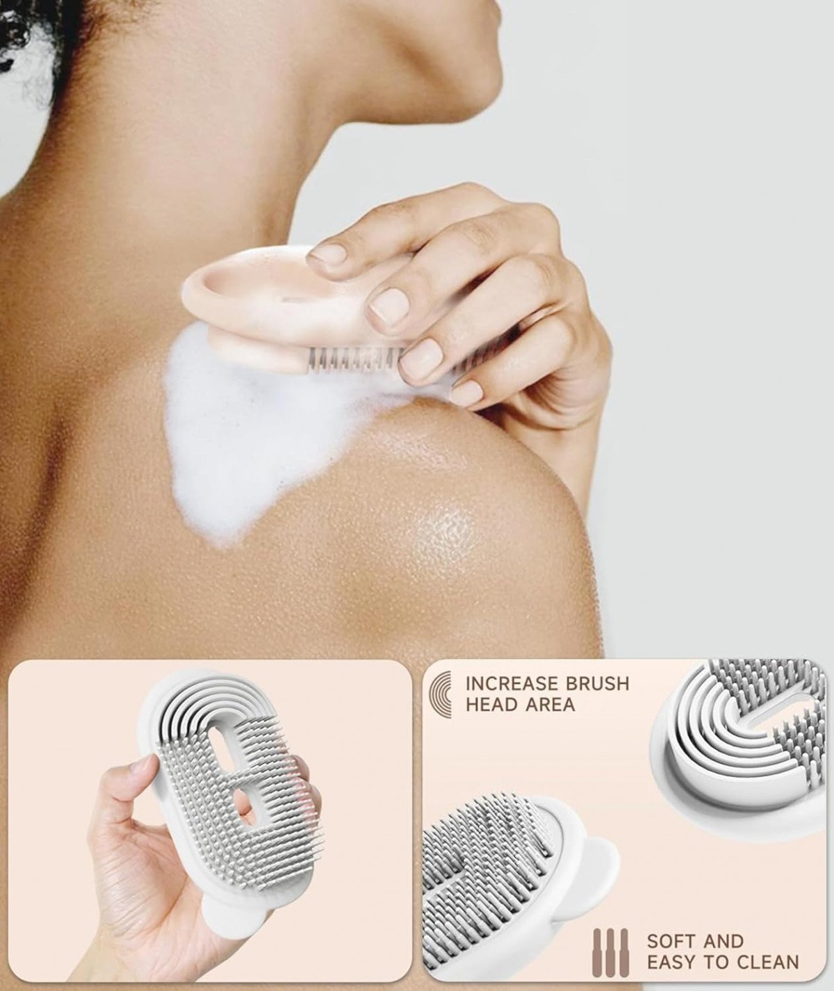 2 in 1 travel soap case with bath brush