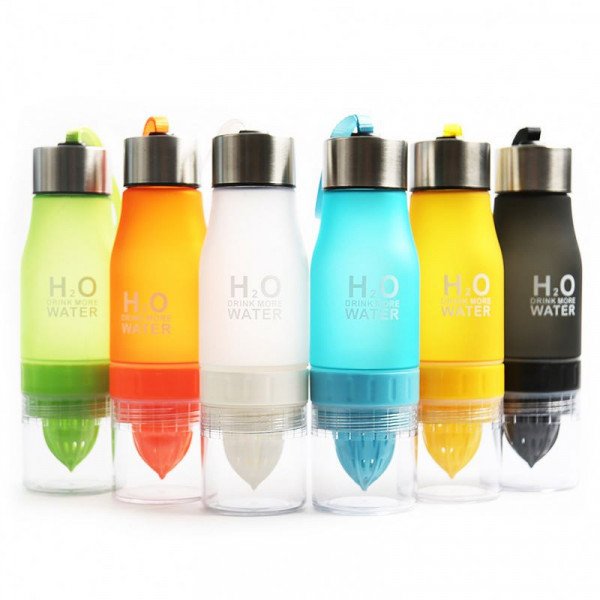 650ml plastic h20 water bottle with fruit infuser