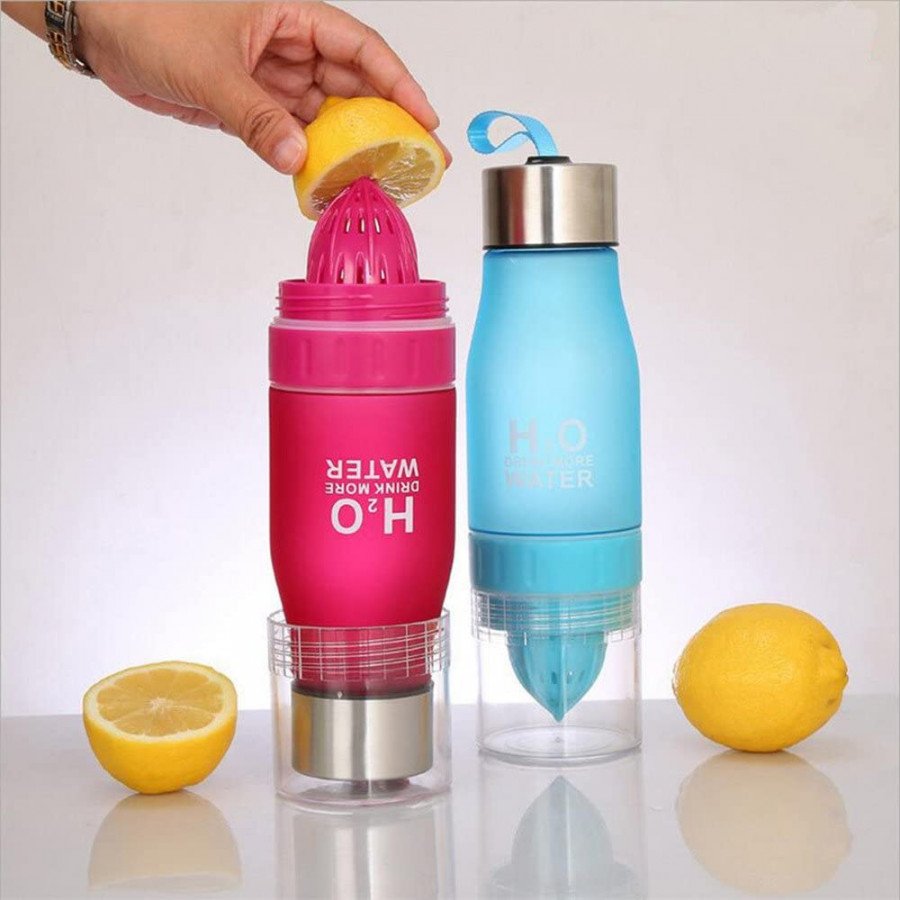 650ml plastic h20 water bottle with fruit infuser