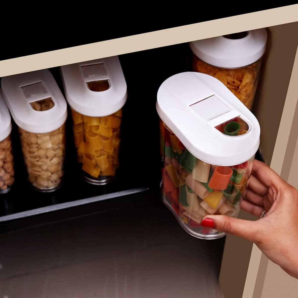 750 ml easy flow kitchen container (set of 6)