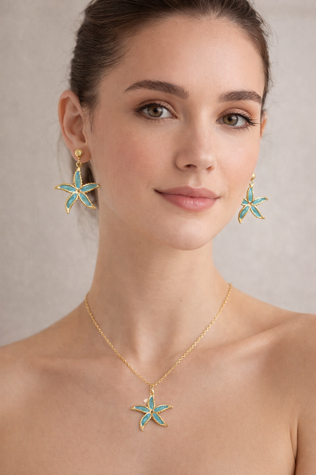 the blue starfish jewelry combo